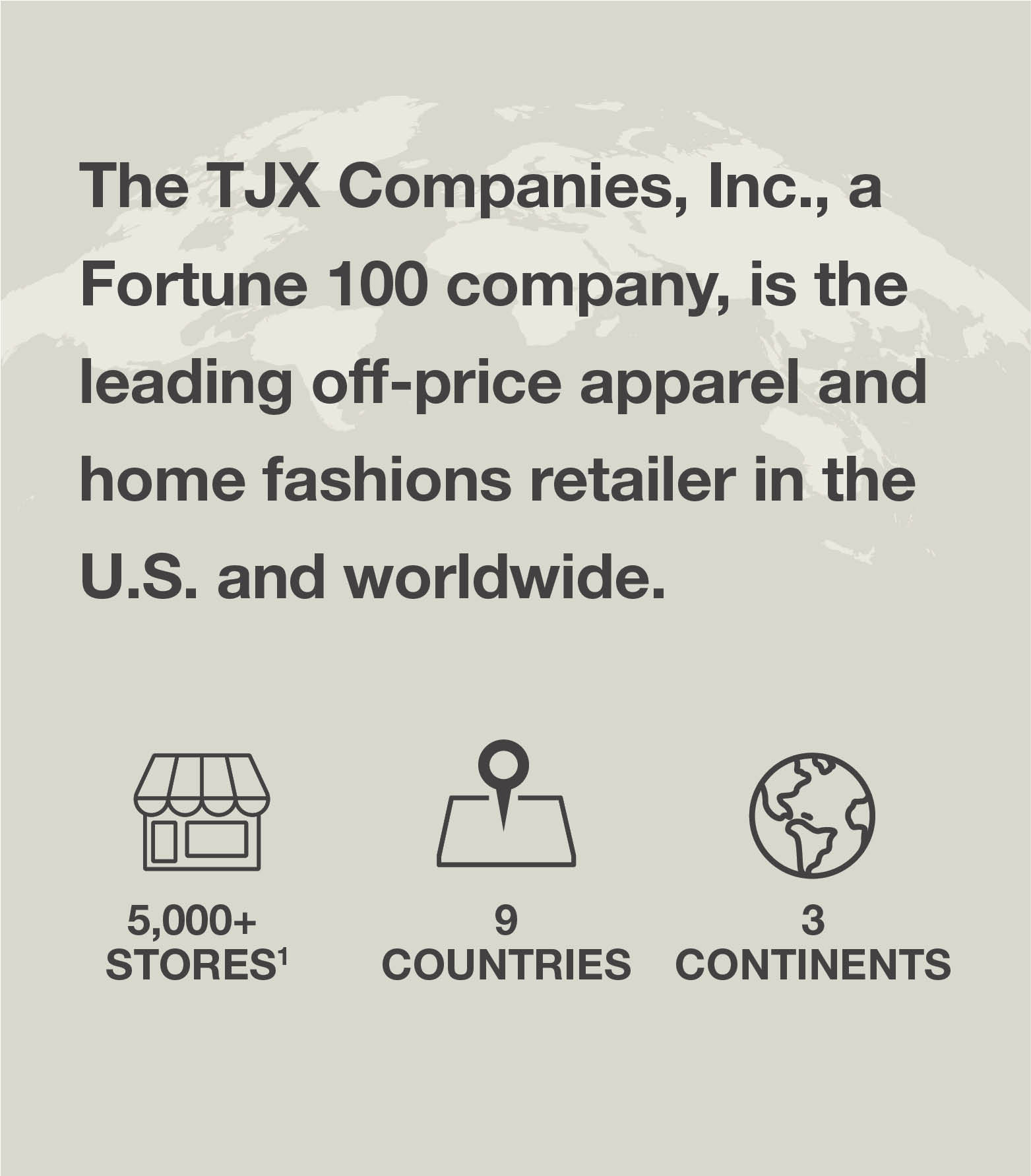 TJX leading off-price retailer with 4,800+ stores in 9 countries on 3 continents